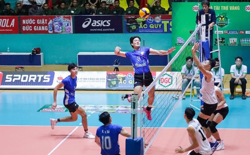 Sanest Khanh Hoa meets Border Guard in the final match of the 2024 national volleyball tournament. Photo: Sanest Khanh Hoa