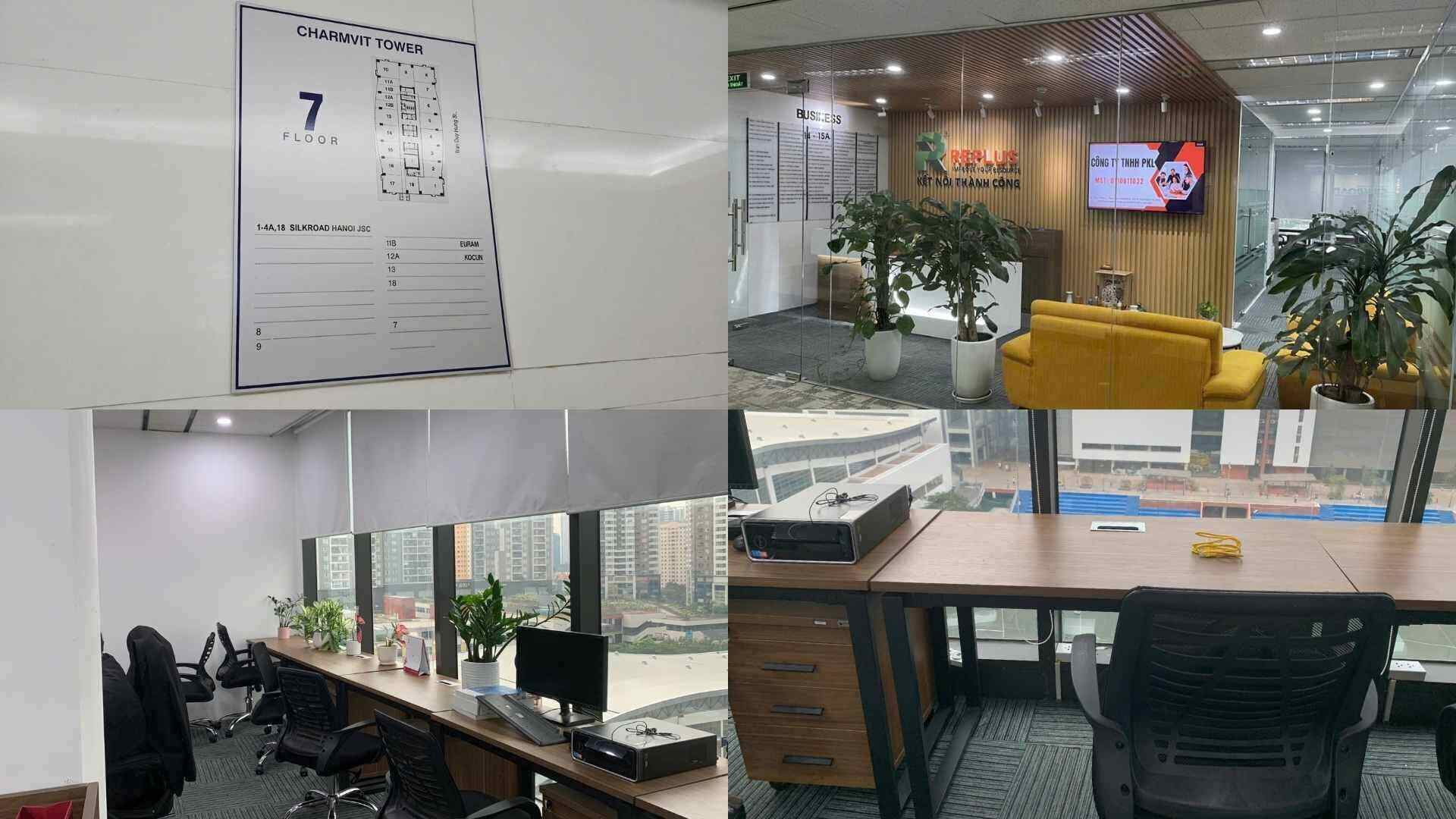 Khu to hop van phong khong ghi nhan bat cu su xuat hien nao cua Cong ty Co phan Dau tu SPX. Theo loi nhan vien le tan, noi day co den hon 400 doanh nghiep dang ky dat tru so. Mot ban lam viec duoc dat toi thieu 1 cong ty. Anh: Thanh Van.