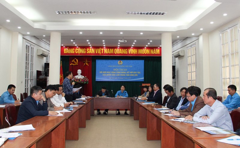 Overview of the workshop “Innovation in trade union activities, training connection, job creation in the new situation”. Photo: Manh Tung