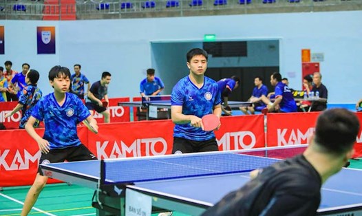 Giải bóng bàn đồng đội Hà Đông Super League 2024 thu hút hơn 1.000 vận động viên tham dự - con số kỷ lục với một giải phong trào cấp thành phố. Ảnh: BTC