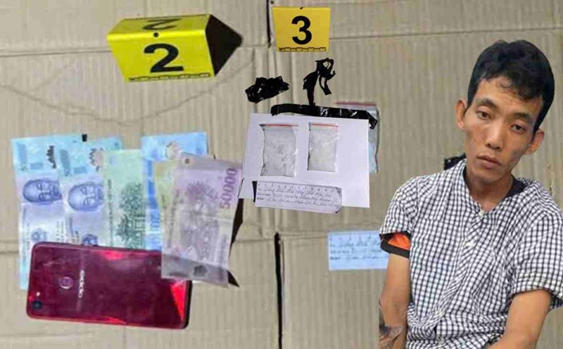 Arrest of a subject hiding drugs and abandoning the car when discovered by the police. Photo: Provided by the police.