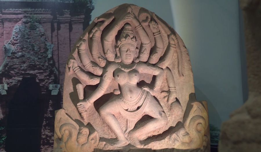Relief of goddess Mahisha Sura Mardini. Photo: Xuan Nhan