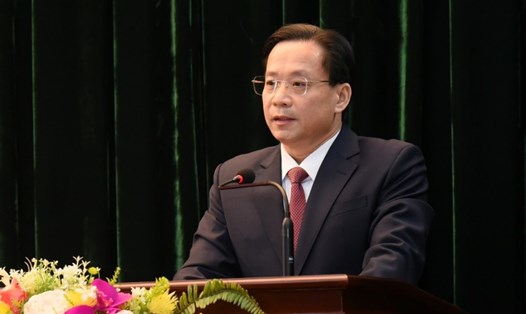 Ông Hoàng Văn Nghiệm, Phó Bí thư Thường trực Tỉnh ủy, Trưởng Đoàn đại biểu Quốc hội tỉnh được bầu giữ chức Bí thư Tỉnh ủy Lạng Sơn. Ảnh: Đình Quang