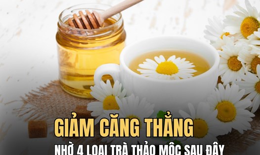 Giảm căng thẳng hiệu quả với các loại trà thảo mộc. Đồ họa: Hoài Lan