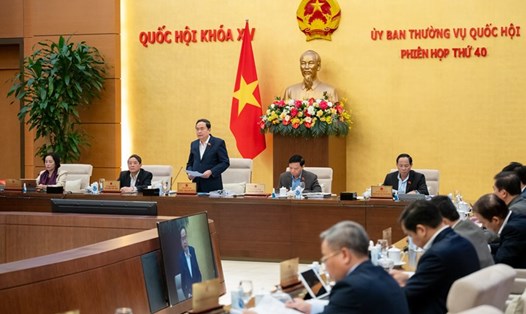 Chủ tịch Quốc hội Trần Thanh Mẫn phát biểu khai mạc phiên họp. Ảnh: Quochoi.vn