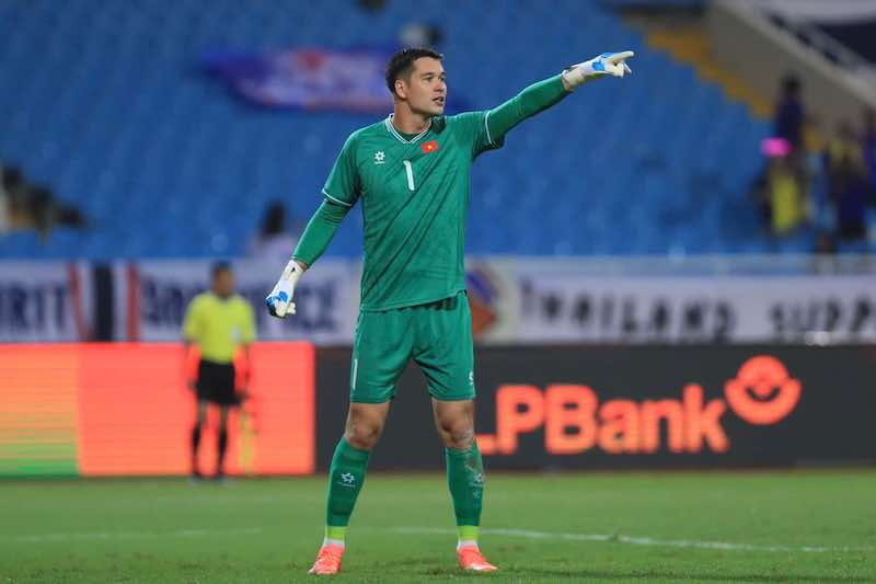 Goalkeeper Nguyen Filip has not had the opportunity to compete at the ASEAN Cup. Photo: Minh Dan