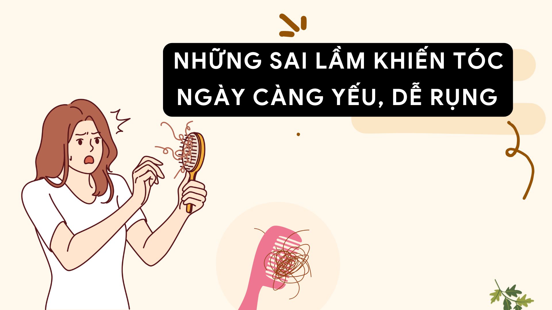 Frequent shampooing also causes hair to break and fall out. Photo collage: HUONG SON