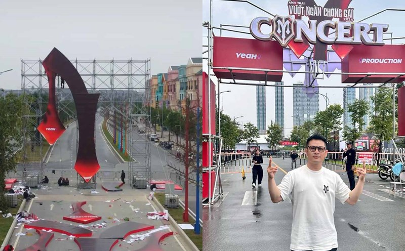 The Call Me by Fire concert venue is gradually being completed. Photo: Facebook character