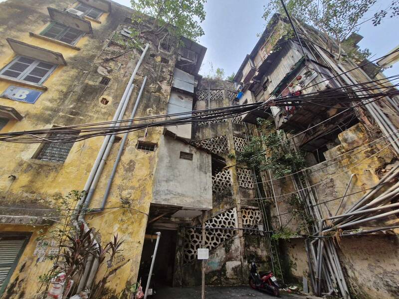 A corner of Nghia Do apartment building (Cau Giay district, Hanoi). Photo: Thu Giang