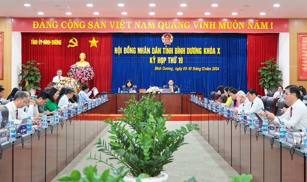 19th session - Binh Duong Provincial People's Council, term X, 2021-2026. Photo: Binh Duong People's Committee