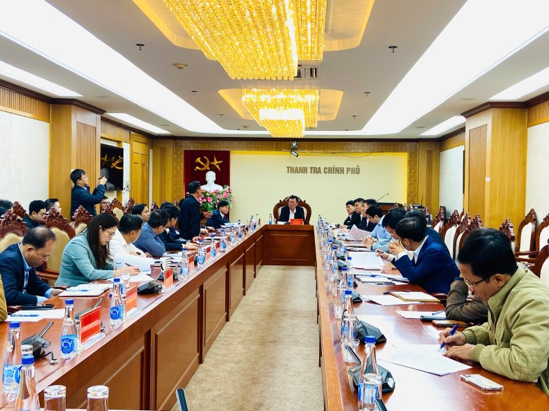 The Government Inspectorate holds a meeting with department-level leaders. Photo: Government Inspectorate