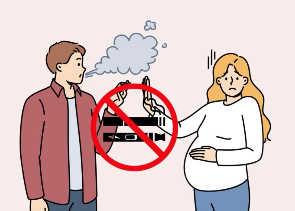 Serious danger of inhaling smoke from cigarettes. Graphics: Huong Giang