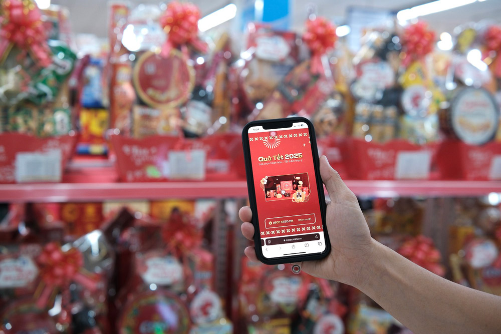 Co.opmart and Co.opXtra put Tet gift baskets online. Photo: Provided by the company