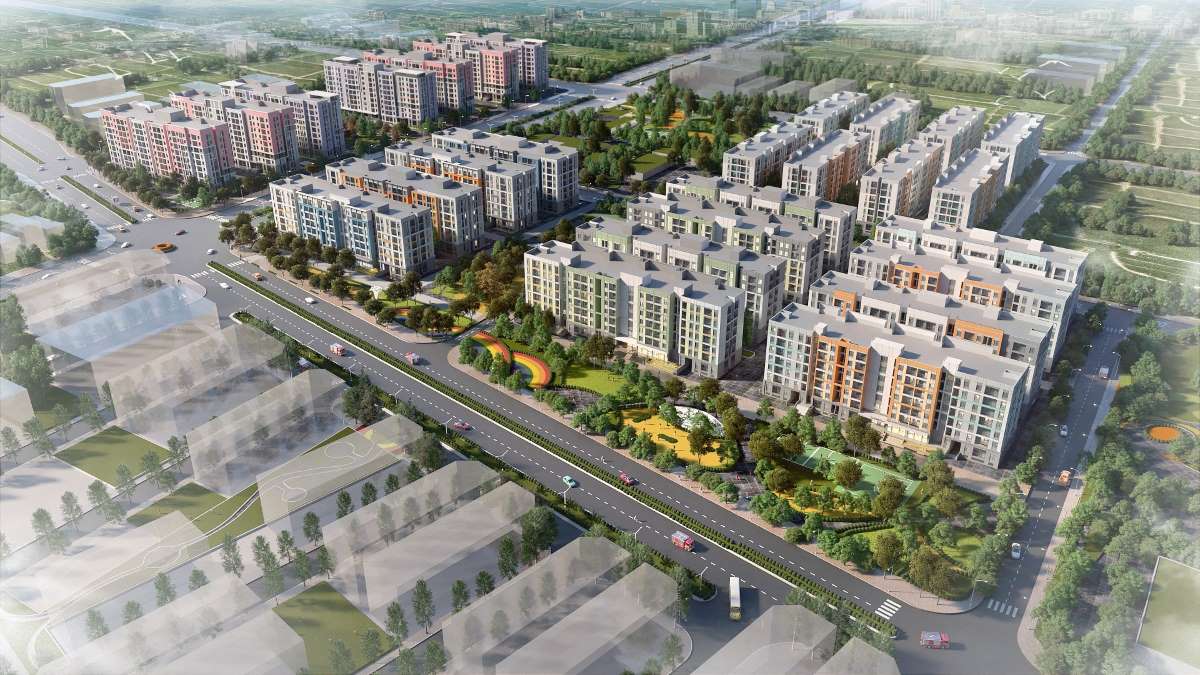 Perspective of the social housing construction project (phase 1) in Trang Cat ward, Hai An district, Dinh Vu - Cat Hai Economic Zone, Hai Phong, which will start construction in 2024. Photo: Hai Phong Portal