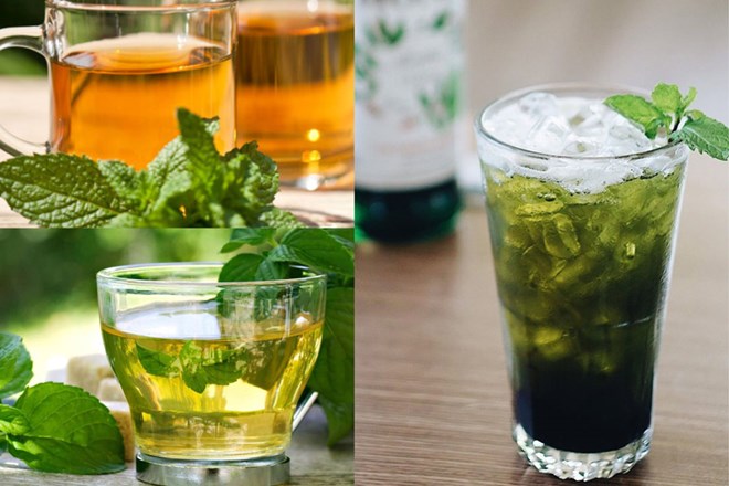 Green tea, ginger tea, oolong tea, mint tea, cinnamon tea, and rooibos tea are ideal choices to both keep the body warm and support weight loss in winter. Graphic photo: Quynh Trang.