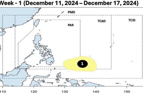 Ap thap gan Bien Dong xuat hien trong vai ngay toi. Anh: PAGASA