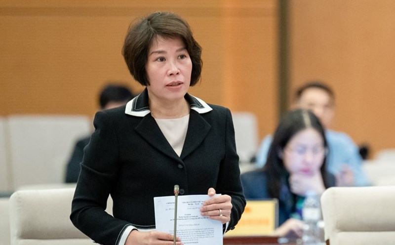 Deputy Minister of Planning and Investment Nguyen Thi Bich Ngoc said that the draft proposal for the Investment Support Fund to operate under a model similar to a public service unit. Photo: Quochoi.vn