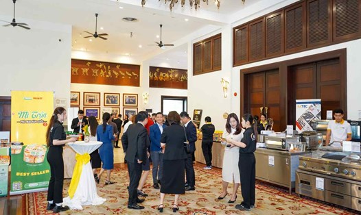 Hội thảo “Giải pháp và chiến lược cho ngành khách sạn” diễn ra tại Cung Hội nghị Quốc tế Furama Đà Nẵng. Ảnh: An Thượng