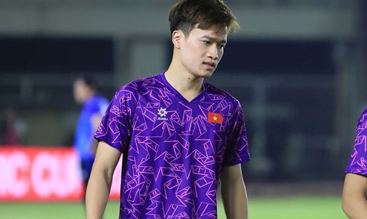 Tiền vệ Nguyễn Hoàng Đức của đội tuyển Việt Nam. Ảnh: Minh Dân