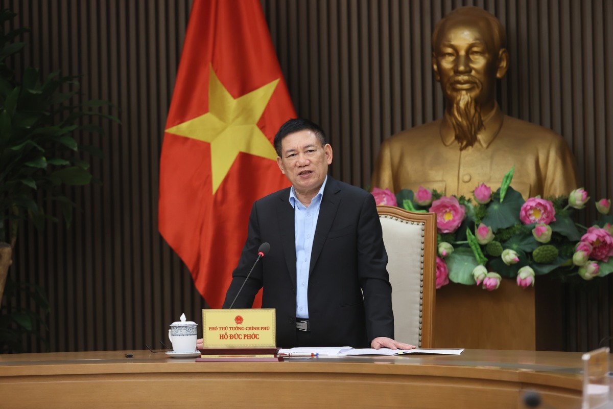 Deputy Prime Minister Ho Duc Phoc emphasized that to grow, the apparatus must be streamlined and operate effectively and efficiently. Photo: VGP