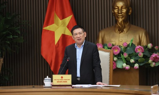 Phó Thủ tướng Chính phủ Hồ Đức Phớc nhấn mạnh, muốn vươn mình thì bộ máy phải tinh gọn, hoạt động hiệu lực, hiệu quả. Ảnh: VGP
