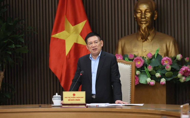 Deputy Prime Minister Ho Duc Phoc emphasized that to grow, the apparatus must be streamlined and operate effectively and efficiently. Photo: VGP