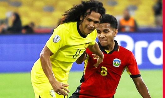 Tuyển Malaysia (vàng) thắng 3-2 trước tuyển Timor Leste tại ASEAN Cup 2024. Ảnh: ASEAN FOOTBALL