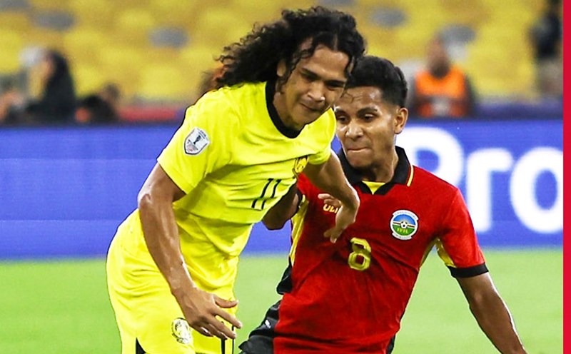Malaysia (yellow) won 3-2 against Timor Leste at the ASEAN Cup 2024. Photo: ASEAN FOOTBALL