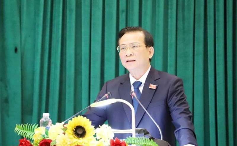 Chairman of Dak Nong Provincial People's Committee Ho Van Muoi boldly requested to replace officials who failed to complete their tasks. Photo: Bao Lam