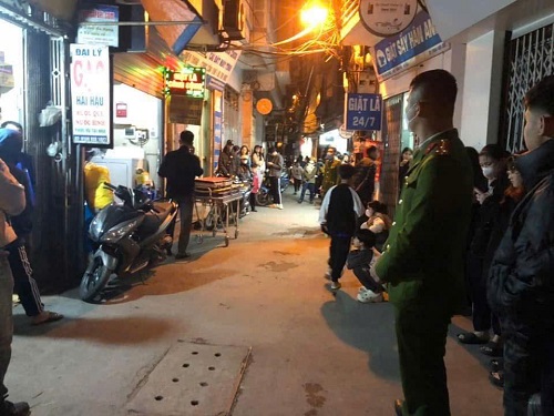Scene of the boarding house where the young man died. Photo: Thach Moc