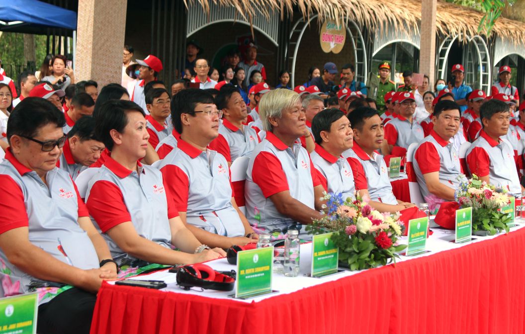 Dai bieu du le Cong bo De an Bao ton va phat trien Seu dau do tai Vuon Quoc gia Tram Chim. Anh: Thanh Mai