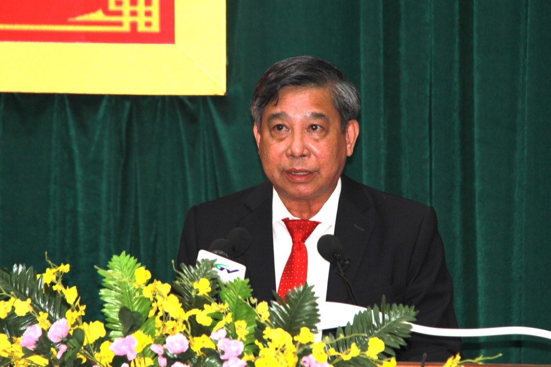 Ong Dong Van Thanh phat bieu nhan nhiem vu. Anh: Ta Quang