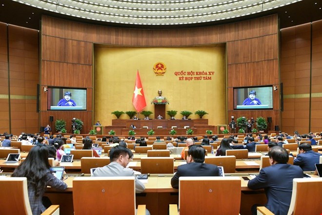 Sáng 27.11, Quốc hội đã thông qua Luật Công đoàn (sửa đổi), trong đó tiếp tục giữ nguyên quy định về kinh phí công đoàn 2%. Ảnh: Quốc hội