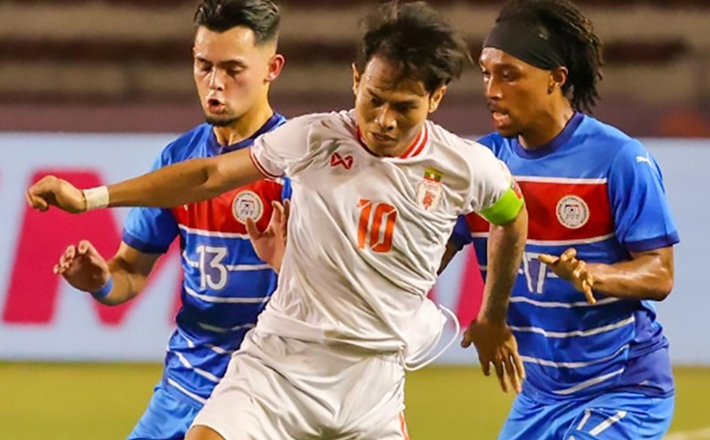 The Philippines team drew 1-1 with the Myanmar team. Photo: ASEAN FOOTBALL