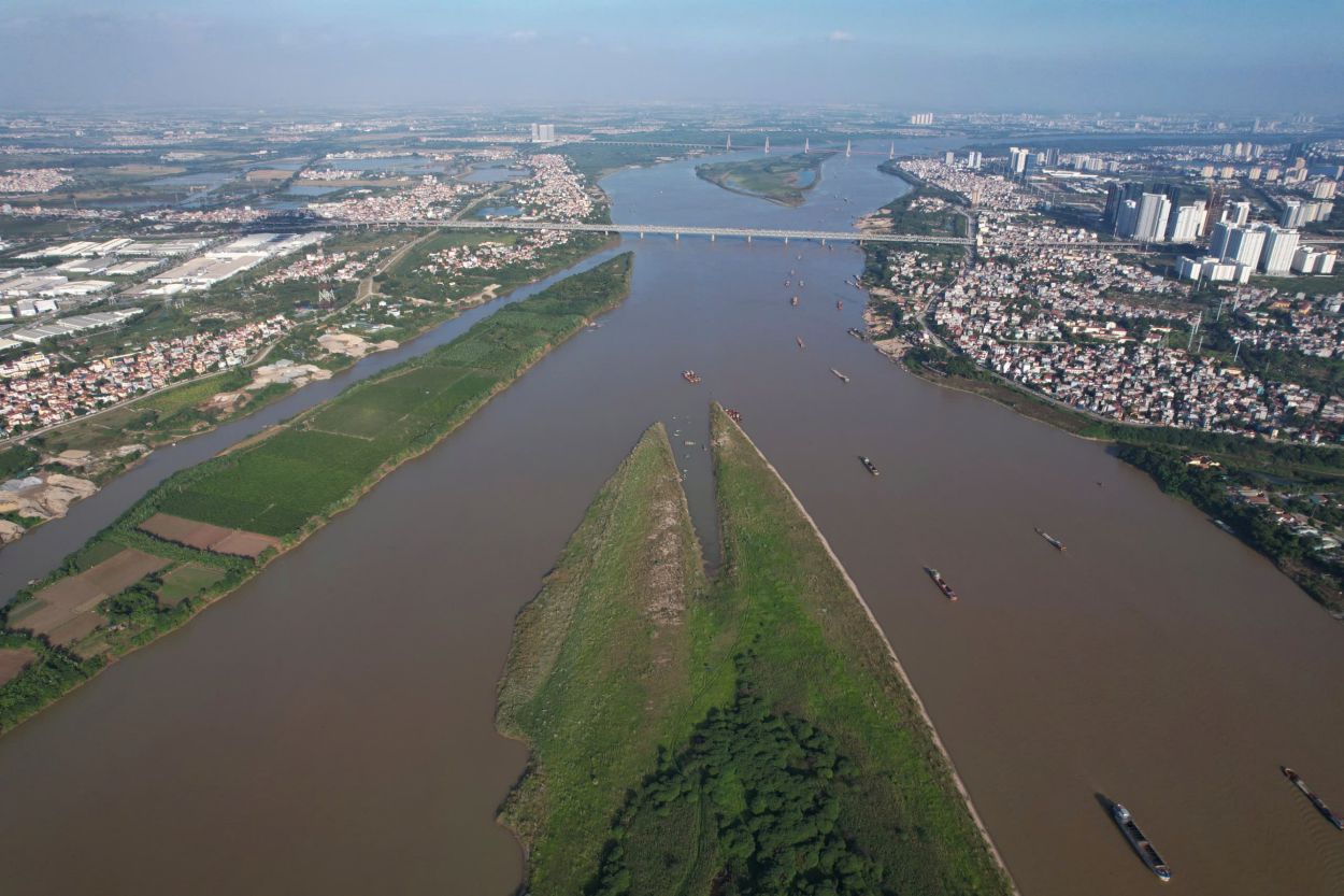 A corner of the Red River seen from above. Photo: Hai Nguyen