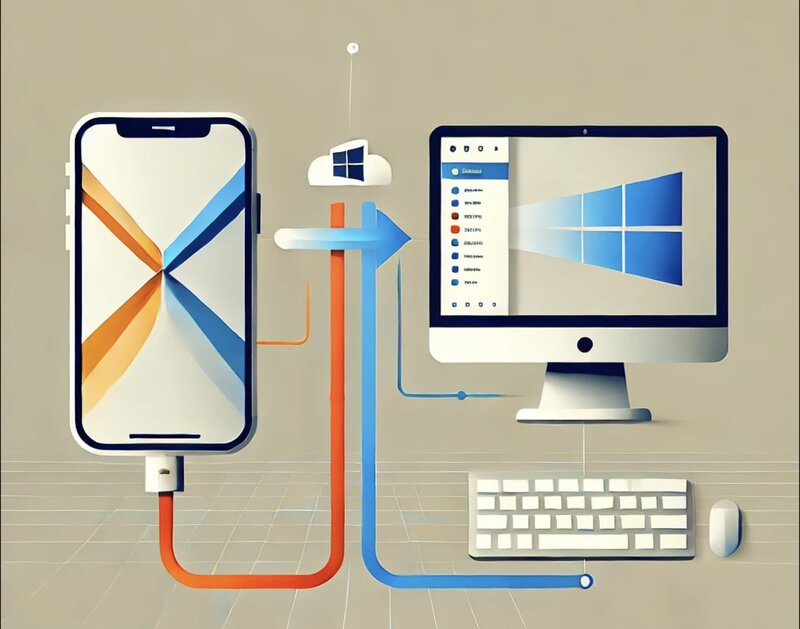 Microsoft has expanded wireless connectivity between iPhones and Windows computers. Photo: Created with AI tools