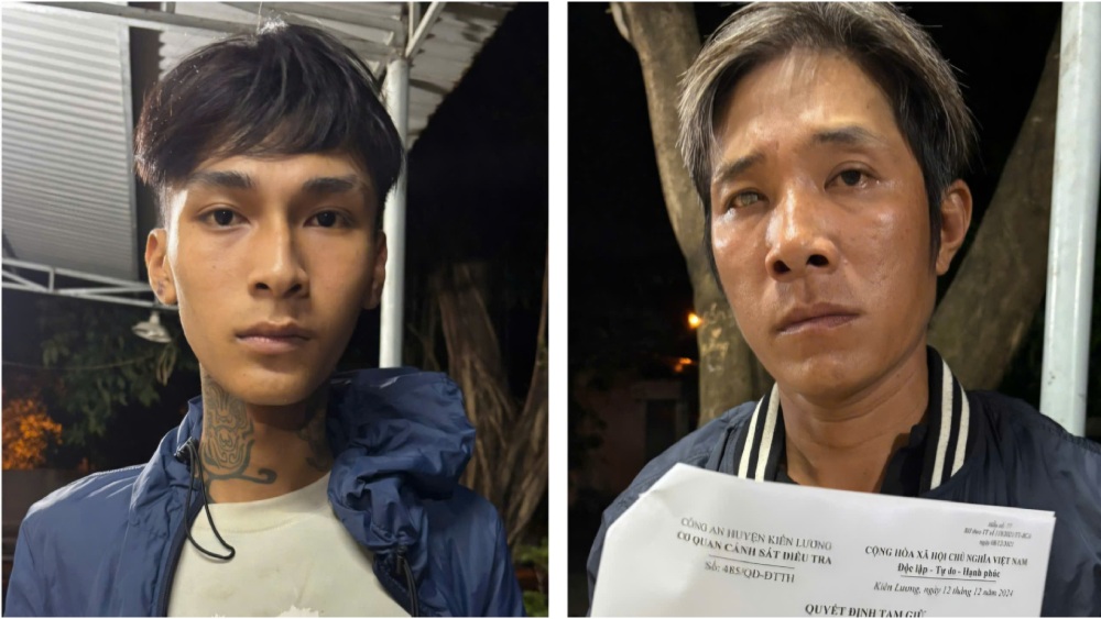 Vì mâu thuẫn trong cuộc nhậu mà Trung và Thành đã tìm ông P tính sổ dẫn đến án mạng. Ảnh: Công an cung cấp