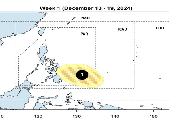 Ap thap gan Bien Dong co kha nang manh len thanh bao. Anh: PAGASA