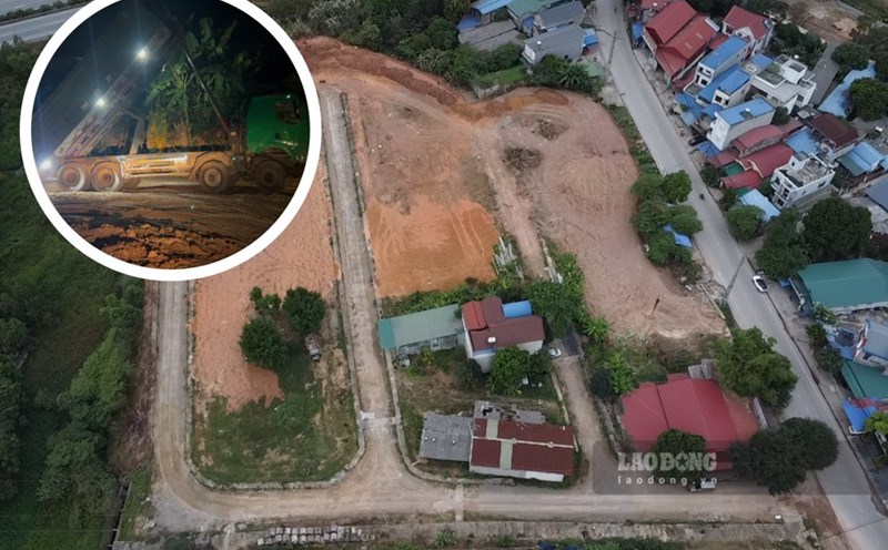 Land of unknown origin is being massively smuggled into residential projects in Thai Nguyen. Photo: Nguyen Hoan.