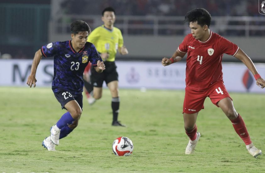 Laos team held Indonesia to a 3-3 draw in the second match of Group B - ASEAN Cup 2024. Photo: Lao Football Federation