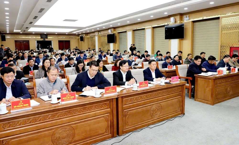 The 28th Conference of the Party Committee of Ha Giang province, term XVII. Photo: Long Anh