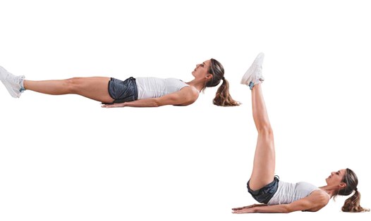 Thực hiện bài tập sẽ giúp giảm mỡ bụng, mỡ nội tạng. Đồ họa: Hạ Mây