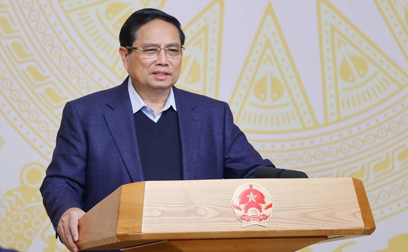 Prime Minister Pham Minh Chinh stated that digital transformation, green transformation, circular economy development, smart economy, knowledge economy, sharing economy, and night-time economy are the world's goals and directions. Photo: VGP