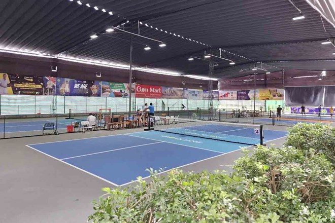 Một sân pickleball ở thành phố Hà Tĩnh. Ảnh: Trần Tuấn.