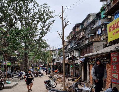 The area where the incident occurred. Photo: Provided by Ba Dinh District