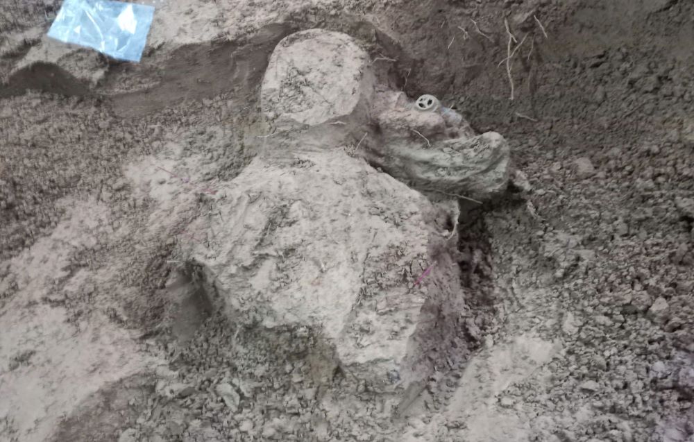 Martyrs' remains were discovered under the soil. Photo: Anh Vu.