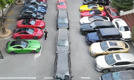 Dàn xe đang bị thu giữ của Mr Pips. Ảnh cắt từ video