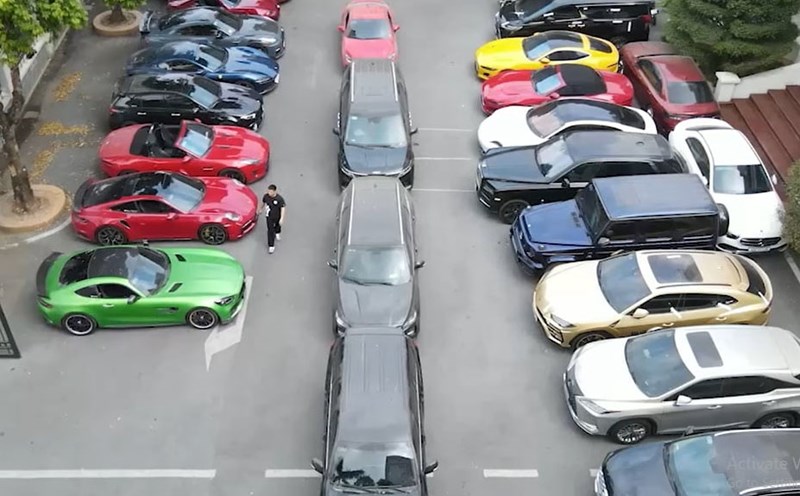 Mr Pips's confiscated cars. Photo cut from video