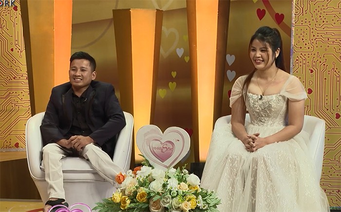 The love story of a single mother and a father of two on the show "Newlyweds". Photo: Producer.