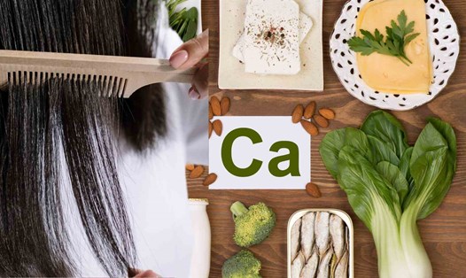 Chúng ta có thể ăn thực phẩm giàu canxi để ngăn rụng tóc. Đồ họa: Hạ Mây